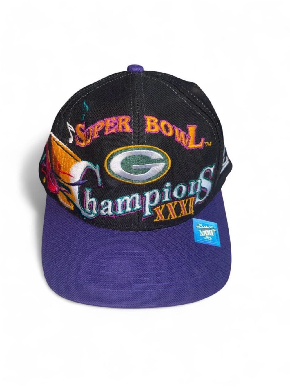 Logo Athletic Super Bowl Champions Purple and Black Snapback Hat